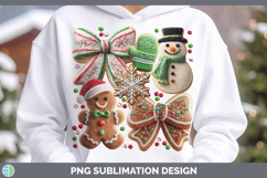 Snowman Gingerbread Cookies Christmas Shirt Sublimation Product Image 1