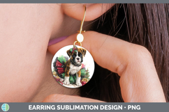 Boxer Dogs 02 Cute Christmas Round Earrings Sublimation Desi Product Image 1