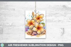 Plumeria Air Freshener Flowers 01 Beach Sublimation Car Fres Product Image 1