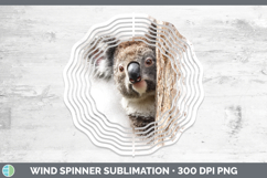 Koala Safari Tree Peek Wind Spinner Sublimation Design Product Image 1