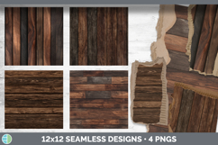 Walnut Planks Seamless Wood Textured Background Papers Scrap Product Image 2