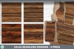 Walnut Grain Seamless Wood Textured Background Papers Scrapb Product Image 2