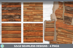 Cedar Seamless Wood Textured Background Papers Scrapbook Des Product Image 2