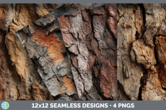 Bark Seamless Wood Textured Background Papers Scrapbook Desi Product Image 1