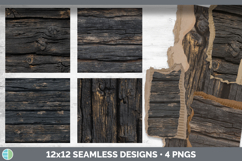 Fire Charred Seamless Wood Textured Background Papers Scrapb Product Image 2