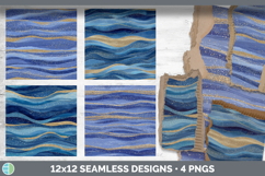 Periwinkle Blue Seamless Glitter Textured Background Papers Product Image 2