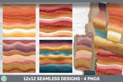 Sunset Ombre Seamless Glitter Textured Background Papers Scr Product Image 2