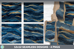 Navy Blue Seamless Glitter Textured Background Papers Scrapb Product Image 2