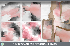 Pink and Gray Seamless Watercolor Textured Background Papers Product Image 3
