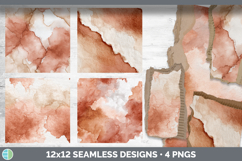 Terracotta and Beige Seamless Watercolor Textured Background Product Image 2