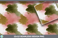 Dusty Rose and Green Seamless Watercolor Textured Background Product Image 3