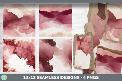 Burgundy and Pink Seamless Watercolor Textured Background Pa Product Image 2