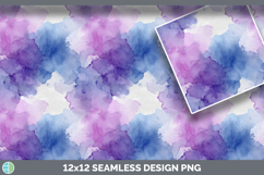 Indigo and Lavender Seamless Watercolor Textured Background Product Image 3