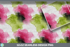 Hot Pink and Lime Green Seamless Watercolor Textured Backgro Product Image 3