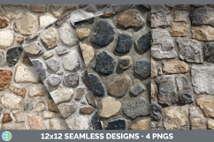 Cobblestone Seamless Stone Textured Background Papers Scrapb Product Image 1