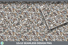 Beach Pebbles Seamless Stone Textured Background Papers Scra Product Image 3