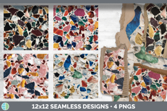 Terrazzo Seamless Stone Textured Background Papers Scrapbook Product Image 2