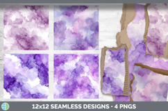 Purple Watercolor Seamless Background Papers Scrapbook Product Image 2