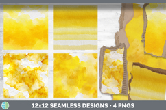 Yellow Watercolor Seamless Background Papers Scrapbook Product Image 2