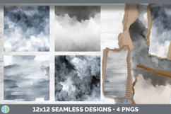 Slate Gray Watercolor Textured Background Papers Scrapbook Product Image 2