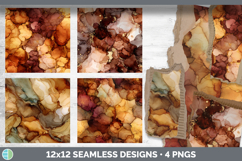 Cinnamon Seamless Autumn Alcohol Ink Textured Background Pap Product Image 2