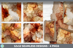 Brown Seamless Autumn Alcohol Ink Textured Background Papers Product Image 2