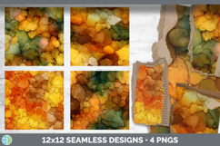 Pumpkin Seamless Autumn Alcohol Ink Textured Background Pape Product Image 2