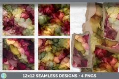 Ruby Seamless Autumn Alcohol Ink Textured Background Papers Product Image 2