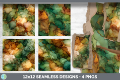 Forest Seamless Autumn Alcohol Ink Textured Background Paper Product Image 2