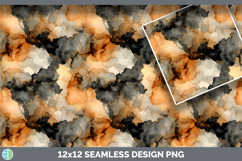 Orange Seamless Autumn Alcohol Ink Textured Background Paper Product Image 3