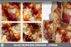 Amber Seamless Autumn Alcohol Ink Textured Background Papers Product Image 2