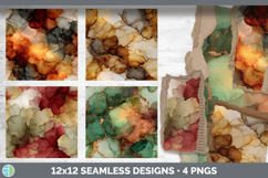 Harvest Seamless Autumn Alcohol Ink Textured Background Pape Product Image 2