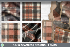Smoky Plaid Seamless Autumn Flannel Textured Background Pape Product Image 2