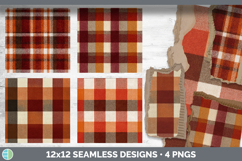 Buffalo Plaid Seamless Autumn Flannel Textured Background Pa Product Image 2