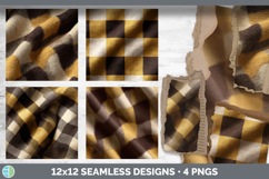 Buffalo Check Seamless Autumn Flannel Textured Background Pa Product Image 2