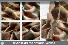 Rustic Tartan Seamless Autumn Flannel Textured Background Pa Product Image 2