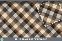 Tan Checkerboard Seamless Autumn Flannel Textured Background Product Image 3