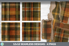 Tartan Sash Seamless Autumn Flannel Textured Background Pape Product Image 2