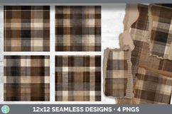 Beige Plaid Seamless Autumn Flannel Textured Background Pape Product Image 2