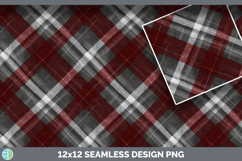 Scarlet Plaid Seamless Autumn Flannel Textured Background Pa Product Image 3