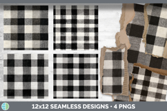 Buffalo Plaid Seamless Autumn Flannel Textured Background Pa Product Image 2