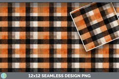 Pumpkin Buffalo Plaid Seamless Autumn Flannel Textured Backg Product Image 3