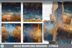 Indigo Seamless Thick Ombre Textured Background Papers Scrap Product Image 2