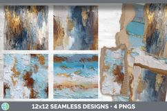 Blue Seamless Thick Ombre Textured Background Papers Scrapbo Product Image 2