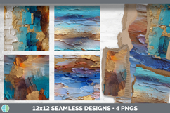 Bright Blue Seamless Thick Ombre Textured Background Papers Product Image 2