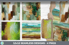 Spring Green Seamless Thick Ombre Textured Background Papers Product Image 2