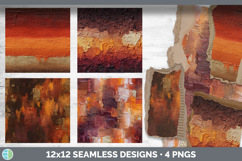 Deep Orange Seamless Thick Ombre Textured Background Papers Product Image 2