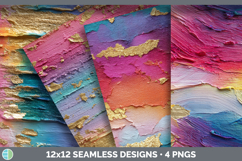Rainbow Seamless Thick Ombre Textured Background Papers Scra Product Image 1