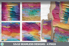 Rainbow Seamless Thick Ombre Textured Background Papers Scra Product Image 2
