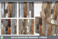 Reclaimed Barn Wood Seamless Christmas Winter Textured Backg Product Image 2